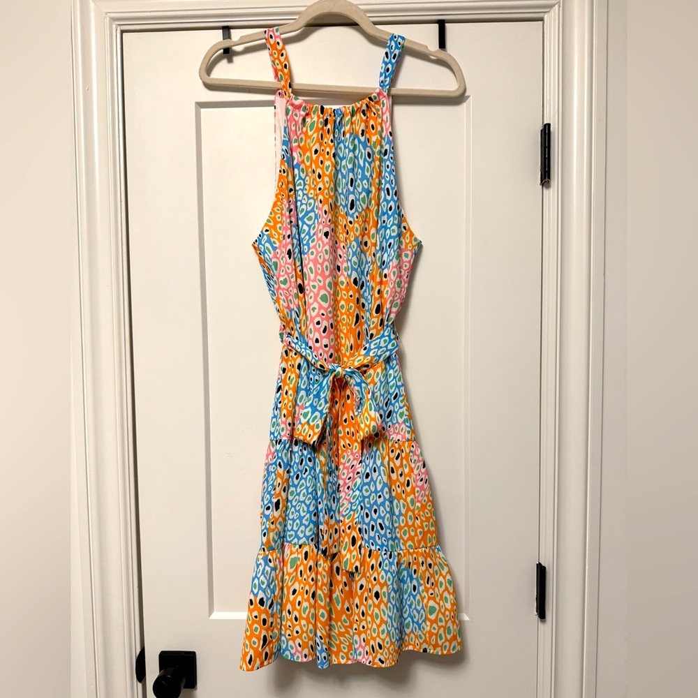 Colorful Sleeveless Patterned Dress